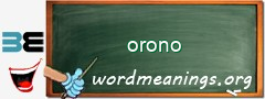 WordMeaning blackboard for orono